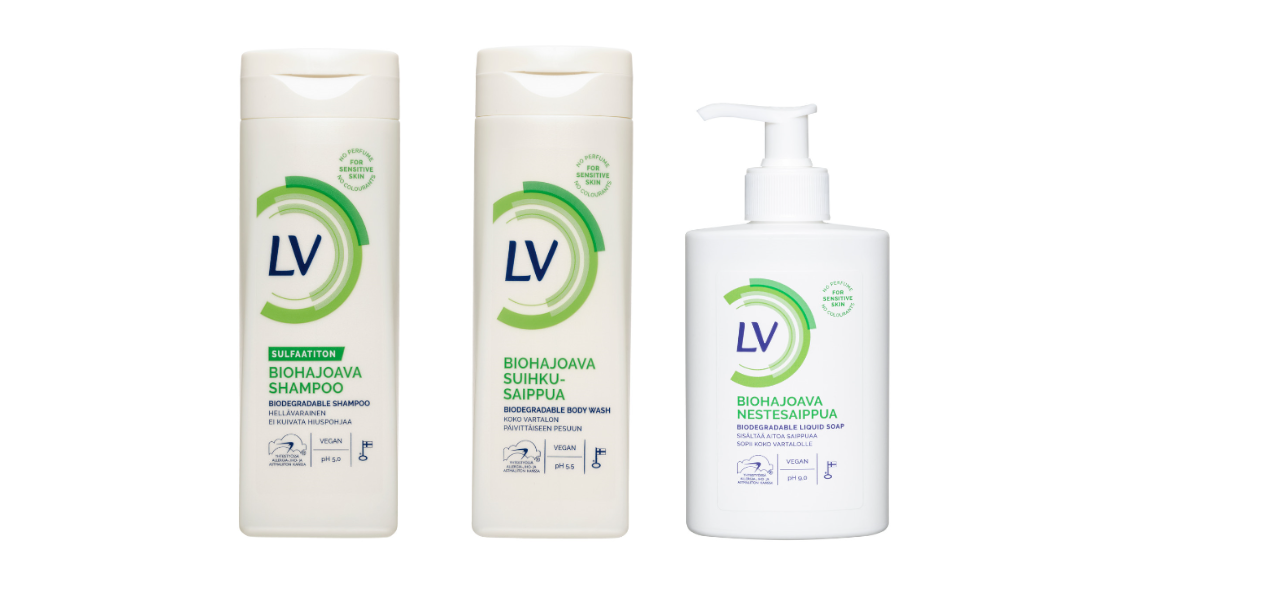 Ekologiset tuotteet kiinnostavat yhä useampia – LV:n biohajoavien  tuotteiden linja täydentyy sulfaatittomalla shampoolla - Berner Oy